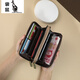 Kangaroo (KANGAROO) women's long wallet 2024 new European and American large capacity double zipper mobile phone bag mother clutch bag CM light coffee