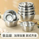 Golden soup and silver dumplings 316 food grade stainless steel noodle and egg basin drain basket rice sieve household vegetable basin kitchen basin solid basin 22cm + drain basket 20cm