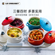 Le Creuset France LE CREUSET cool color stoneware high temperature grinding porcelain thick round pot-shaped baking pot pearl color light orange