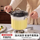 Fryer household non-stick mini small oil pan internet celebrity fryer multi-functional cast iron flat bottom deep pot special fryer milk yellow fryer + filter 16cm 3L