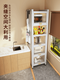 Kitchen sandwich rack floor-standing removable storage cabinet integrated wall-mounted microwave oven bowl, chopsticks and seasoning storage cabinet charcoal gray three-layer length 40 width 35 height 80 door-to-door delivery + free universal delivery