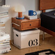 MUU Nachttisch aus massivem Holz, kleiner Schrank im antiken Stil, Aufbewahrung im Schlafzimmer zu Hause, Nachttisch mit Retro-Aufbewahrung, Ono-Nachttisch