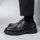 XO leather shoes for men, first-layer cowhide, 2025 autumn and winter formal business derby shoes, lace-up suit shoes, men's shoes, black 42