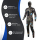 Diving Star 3/5/7mm men's and women's diving suits, Japanese and Korean rubber snorkeling split suits, cold-proof and warm, thickened free-diving wetsuits, 7mm Tuohai inner rubber surface S