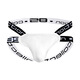 ORLVS Mr. Rui BS85 double-butt men's sexy underwear rainbow thong sexy low-waist gay back space leaking buttocks white black belt M size <55Kg