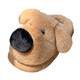 New dog cotton slippers for women in autumn and winter, cute and furry, home indoor, warm, non-slip EVA slippers, tiger yellow, size 36-37 (suitable for feet 35-36)