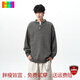 Huatian Mu Fat Large Size American Henry Collar Sweater Men's Autumn New Trendy Brand Large Size Loose Sweater Casual Warm Inner Dark Gray L Recommended 100-120 Jin Jin equals 0.5 kg Can be worn