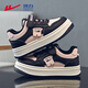 Warrior children's shoes, girls' cotton shoes, plus velvet soft-soled sports shoes, winter children's warm sneakers WZ-C199L black/pink 37