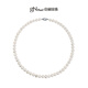 Jingrun Pearl Necklace Jingshu Natural Freshwater Pearl Necklace Highlight Classic Versatile Full Bead Chain Birthday Gift for Women to Wear Jingmei/Nearly Round/5.3-6.3mm42+3cm Lobster Clasp