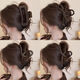 High-end 2025 new frosted coffee color large clip hair clip for women with hair on the back of the head, shark clip hair clip headgear, great value recommendation, main picture 6-piece set