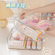 Desktop jewelry storage box cosmetics storage basket dormitory rectangular jewelry storage acrylic transparent box PET storage square box stackable 1 pack