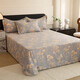 New French floral cotton four-piece set thickened brushed bed pure cotton bed sheet quilt cover quilt cover bed sheet three-piece set Huatianyuexia-grey comfortable and soft 1.8m bed sheet style four-piece set (quilt cover 200*230)