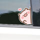 Litian Cute Cartoon Love Little Pink Pig Fuel Tank Cover Window Creative Decoration Car Intuit Glass Door Cover Love Little Pig - Single Biye 13*8cm
