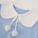 IEF/Aiyifu 2025 winter new Korean style sweet age-reducing girly style doll collar versatile woolen top blue one size