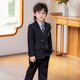 Carrot beibei children's dress boy host piano stage performance dress flower girl birthday suit black three-piece suit 150