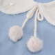 IEF/Aiyifu 2025 winter new Korean style sweet age-reducing girly style doll collar versatile woolen top blue one size