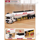 Remote control car burning oil children's large transport oil tanker toy boy model toy car 2-3-6 years old large plastic model-white extended version of the oil tanker exquisite simulation-inertial driving-body detachable