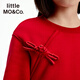 Little MO&Co. Little Tofu same style volcanic rock plus velvet little moco children's clothing winter New Year's clothing girls dress skirt big red volcanic rock heat storage 120 120/60