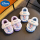 2025 winter children's cotton slippers for girls, non-slip indoor warm and velvet girls, Princess Elsa's home cotton slippers, upgraded version of environmentally friendly material sky blue (heel included) 12 28/29 size (shoe inner length 17CM, suitable for feet 16