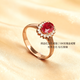 COASZE 1 carat pigeon blood ruby ring 18K gold inlaid with diamond single piece, birthday gift for girlfriend and wife, ready stock (No. 10-20) size remarks