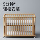 ULOP German solid wood crib, removable splicing bed, multi-functional baby bedside bed, newborn nap bed with fence, imported all-pine crib (without storage drawing board), activity pictures, free latex coconut palm mattress, baby products for sleeping, a must-have for mothers and babies