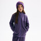 CHOPIYOPI children's clothing children's spliced polar fleece collar zipper cardigan spring and autumn new constant temperature warm jacket gray purple 110 cm