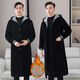 Sichuan Province winter velvet thickened cotton coat coat lengthened knee-length overalls work clothes home clothes warm cotton clothes medium-length men black (thickened) 5XL (recommended 170-200Jin Jin equals 0.5 kg)