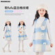 Moonkids children's clothing girls vest skirt 2025 autumn and winter new girls birthday dress plaid skirt children winter wear princess skirt 6178 blue and white plaid vest skirt 170 cm