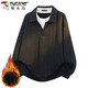 Woodpecker (TUCANO) sweatshirt men's autumn and winter lapel loose long-sleeved T-shirt fake two-piece polo bottoming shirt jacket gray plus velvet XL