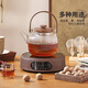 Modern Housewife Cooking Tea Set Around the Stove 2025 New Electric Ceramic Stove Health Pot Steaming Teapot Utensils Full Set Glass Kettle Flat Light Steaming Dual Kettle 1000ml