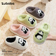Pig Daddy Children's Cotton Slippers Autumn and Winter Boys' Warm Indoor Home Non-Slip Parent-child Children's Hair Slippers Powder 26