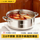 Hanxiao stainless steel mandarin duck pot induction cooker special hot pot basin large capacity household thickened hot pot special pot shabu-shabu soup pot mandarin duck hot pot suitable for 5-7 people 32cm