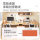 Double computer desk home wall-mounted long table bedroom desk simple modern student study office workbench quality double place pastoral color 240cm