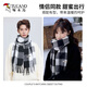 Woodpecker Scarf Men's Autumn and Winter Fashion Versatile Plaid Shawl Female Student Warm Scarf as a Birthday Gift for Boyfriend and Girlfriend