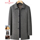 MONTAGUT double-sided cashmere coat men's medium-length lapel winter warm woolen middle-aged casual dad coat gray S 165/84A
