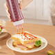 Dongzhidian three-hole squeeze sauce bottle salad ketchup bottle stall household sandwich squeeze sauce condiment jam bottle squeeze sauce pot white 360ml three-hole squeeze sauce bottle 3 pack