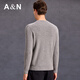 Antonio Cloud Touch & 100% Cashmere Henley Collar Cashmere Sweater Men's Autumn and Winter Warm Skin-Friendly Basement Sweater