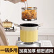 Fryer household non-stick mini small oil pan internet celebrity fryer multi-functional cast iron flat bottom deep pot special fryer milk yellow fryer + filter 16cm 3L