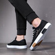 SNGUNY high-end light luxury brand casual shoes men's new old Beijing cloth shoes men's spring and autumn breathable sneakers men's shoes men's canvas shoes 6636 black gold 43 265