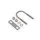 He Jiagong 304 stainless steel M6M8M10 full set of U-shaped screws, extended U-shaped card, U-shaped bolt tube clamp, fixed 304U8*42*100 complete set