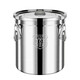 Extra thick 304 stainless steel sealed barrel household commercial sealed insect-proof and moisture-proof sealed tank oil barrel rice barrel with buckle (extra thick 304) 70L45*45