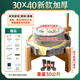 Luohua household stone mill rural old-fashioned retro manual push grinding surface granite millstone mini small grinding grain stone mill 30*40 wooden frame + adjusting shaft upgraded and thickened household grinding powder more delicate