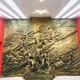 Forged copper relief customization factory pure brass copper plate carving painting traditional Chinese medicine hospital campus cultural background wall decoration mural customization of forged copper character relief three