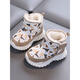 Tyrannis shoes 1-3 years old 2 baby toddler cotton boots men and women anti-slip children's waterproof snow boots thickened khaki color 14 inner length cm_22 size