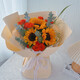 Flowers from the same city, sunflowers and roses mix and match bouquets for birthday gifts for girlfriends, best friends and elders. Flowers from the flower shop. Heart to the warm sunshine丨3 sunflowers and orange Barbie mix and match bouquets