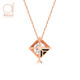 Promise of Love Heart with Lingxi 18k Color Gold Necklace for Women Rose Gold Clavicle Chain Anniversary Gift for Girlfriend