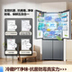 Midea 480L Cross Door Refrigerator Dual Frequency Conversion Level 1 Energy Efficiency Home Smart Refrigerator BCD-480WSPZM(E) National Subsidy BCD-480WSPZM(E)