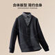 Heilan House Knitted Sweater Winter 25 New Light Business Light Heat Storage Plus Velvet Thickened Fake Two-Piece Sweater for Men Navy 04