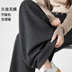 JOYNCLEON Maternity Pants Winter Outerwear Velvet Wide Leg Pants Trousers Belly-Free Maternity Wear Dark Gray XL Jyk203991