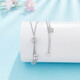 Lao Fengxiang platinum set chain pt950 transfer tube bead gold coin gourd tassel set chain for girlfriend and wife birthday gift platinum about 7.18g